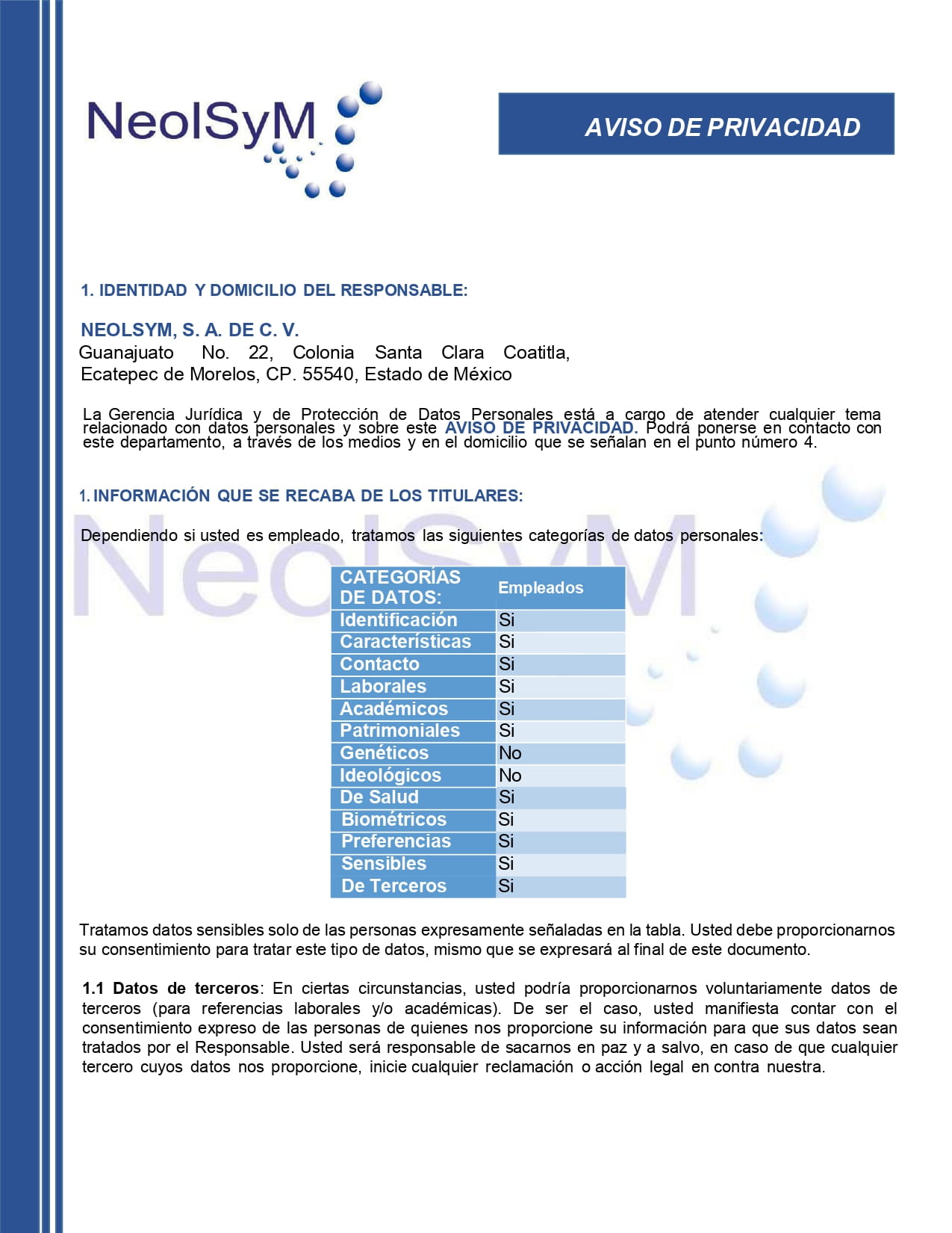 Descarga Aviso de Privacidad Empleados